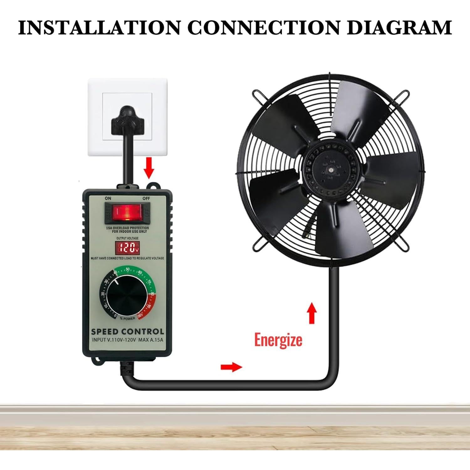 Controlador de Velocidad Variable AC ZOWZEA 4000W 15A