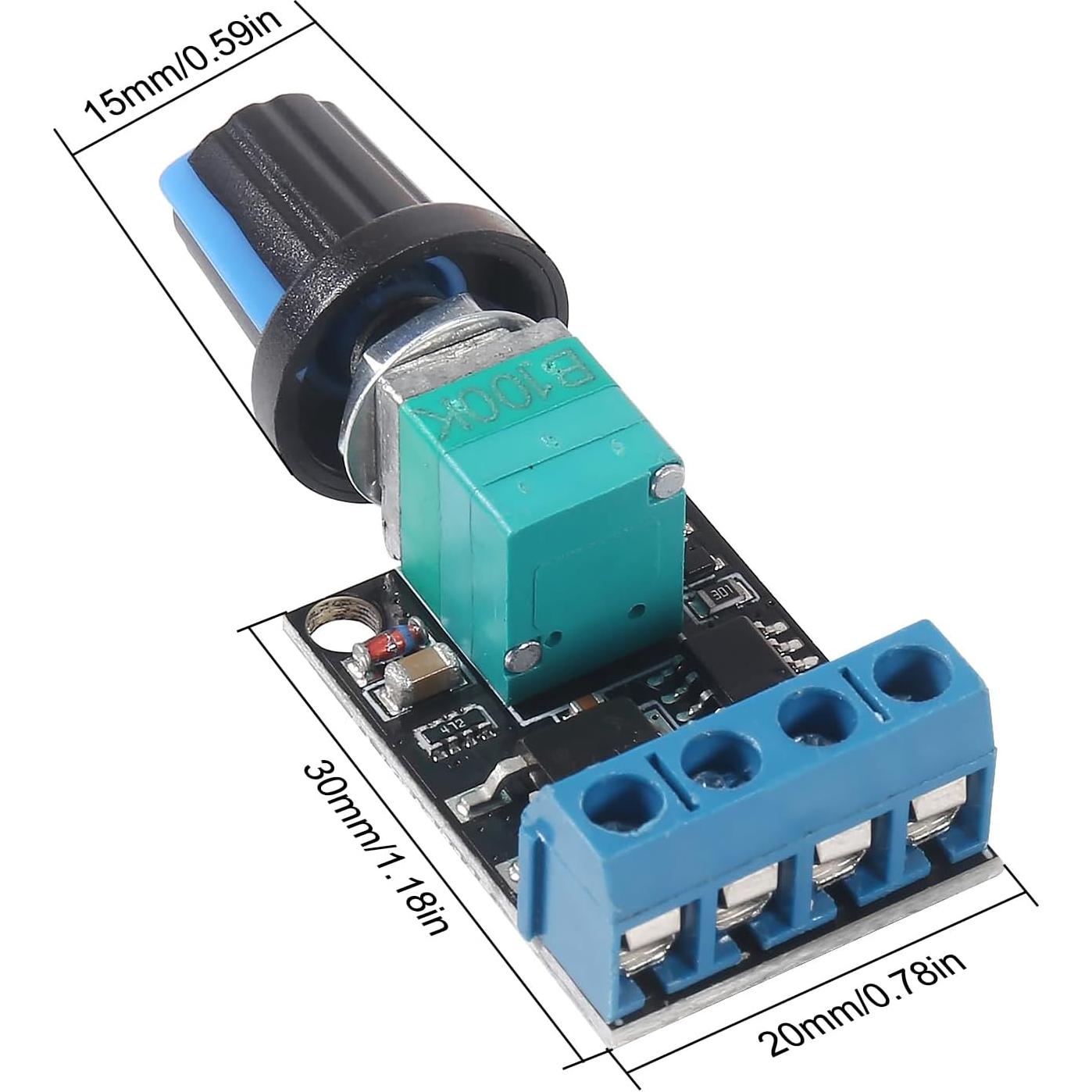 Controlador de Velocidad PWM 10A 5-16V XIITIA Regulador Motor