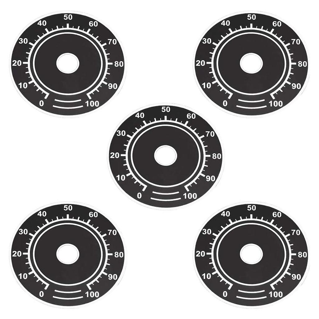 Placa Frontal de Dial Aluminio uxcell 60mm 5 Pcs