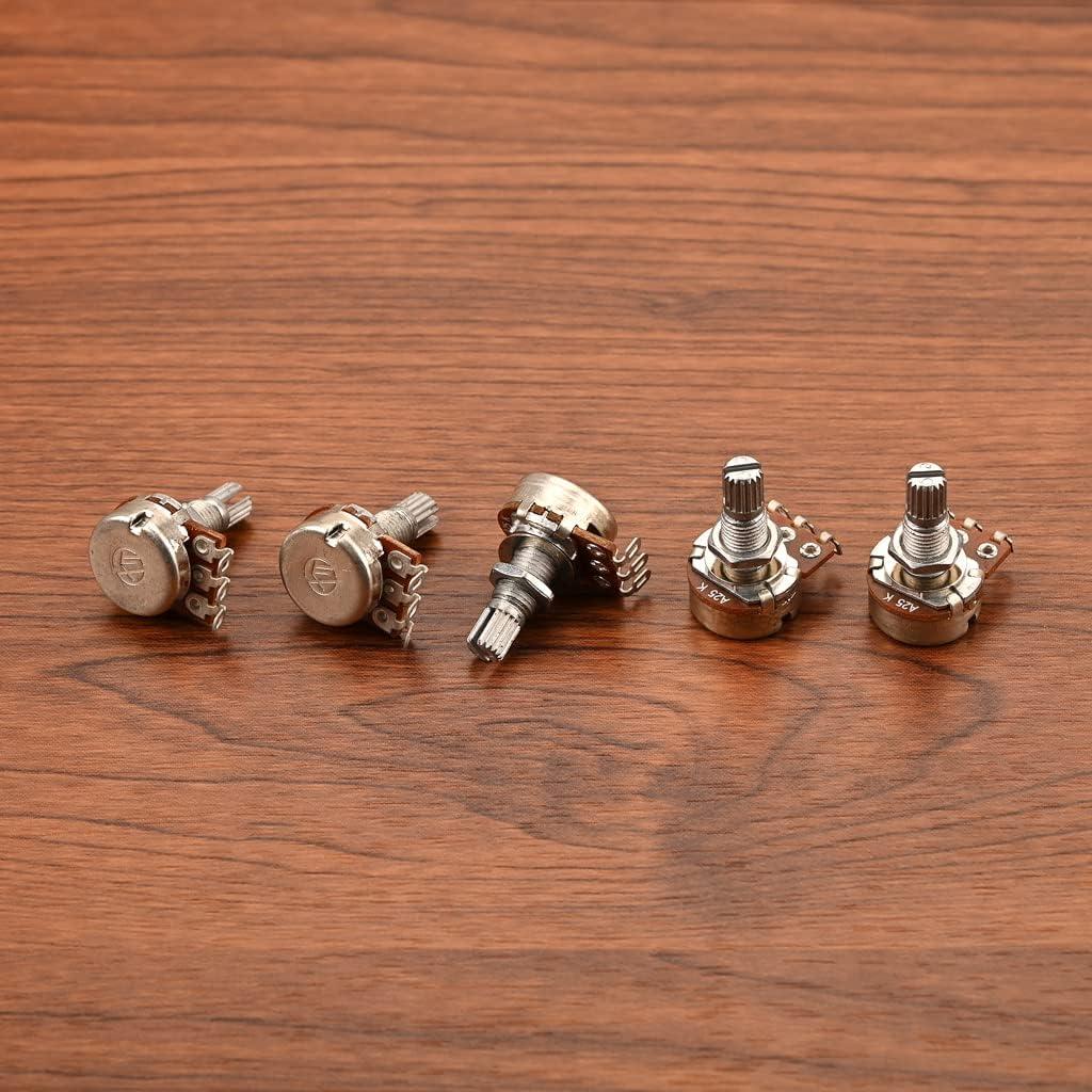 Potenciómetros de Guitarra Alnicov 5 Pcs A25K 18mm