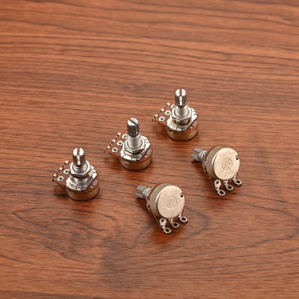 Potenciómetros de Guitarra Alnicov 5 Pcs A25K 18mm