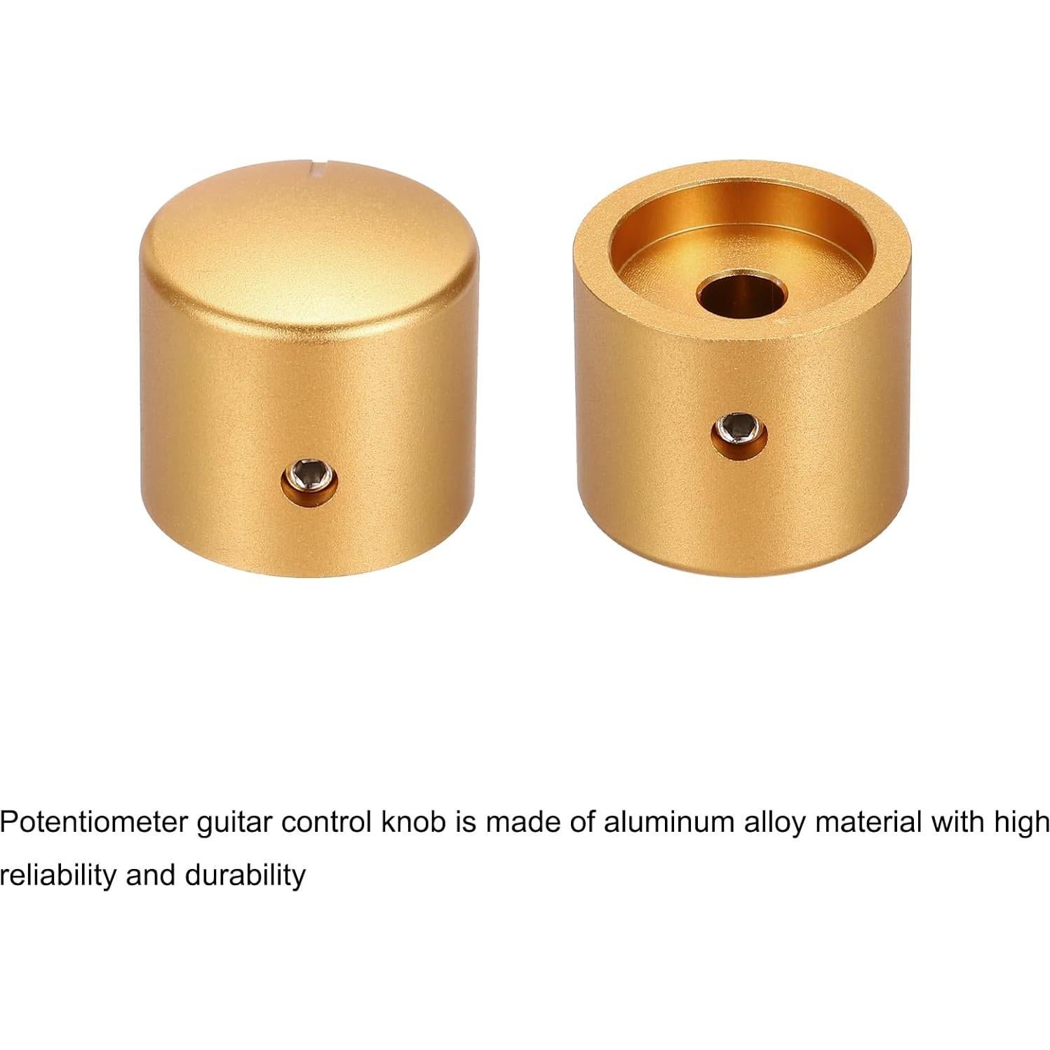 Perillas de Potenciómetro Aluminio MECCANIXITY 3 Pcs 6mm Dorado