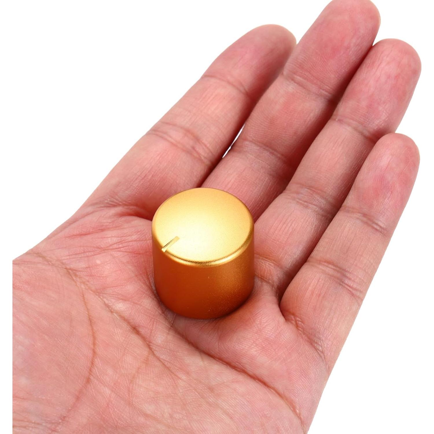 Perillas de Potenciómetro Aluminio MECCANIXITY 3 Pcs 6mm Dorado