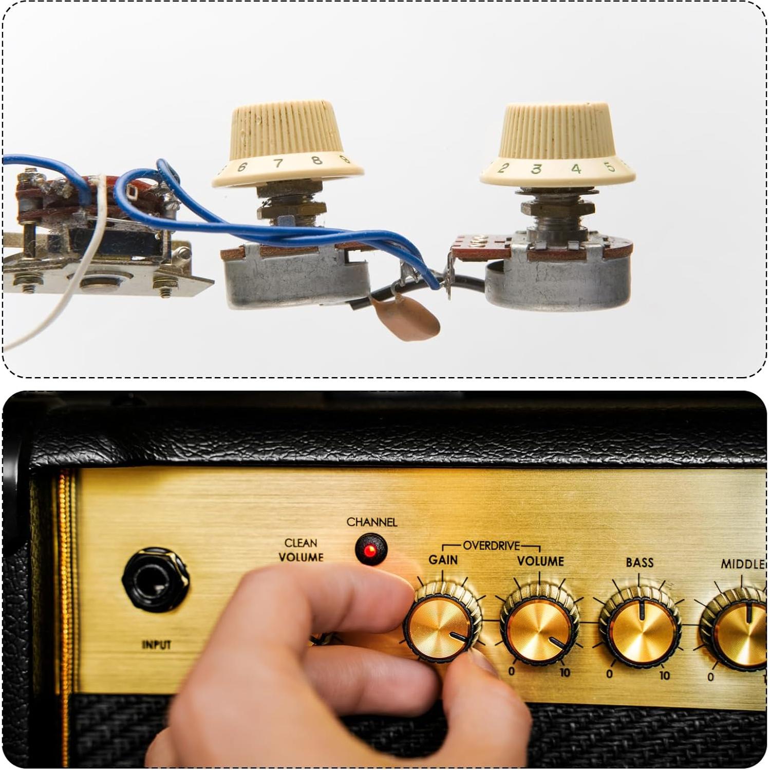 Perillas de Potenciómetro Aluminio MECCANIXITY 34x20mm Plata - 2 Pcs