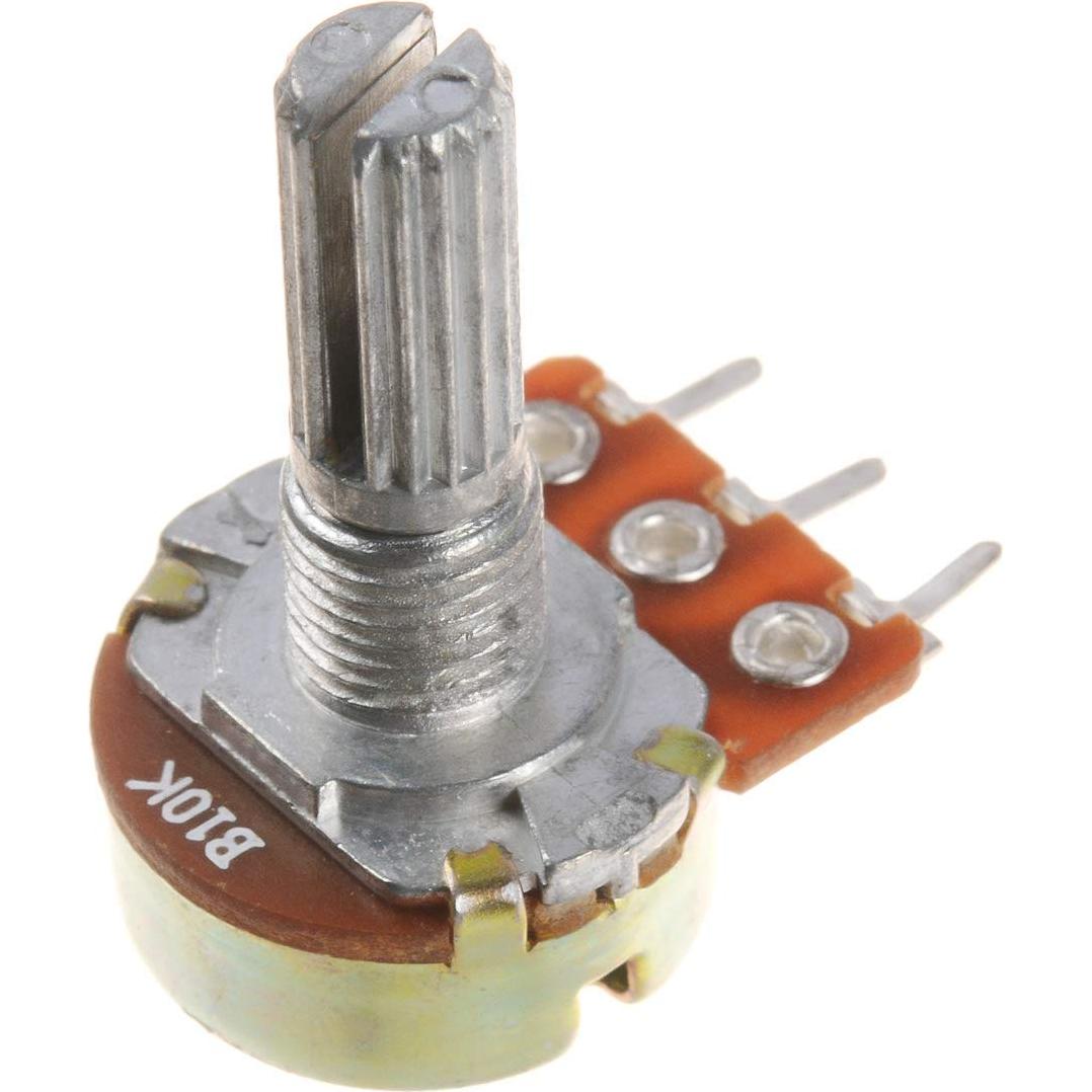 Potenciómetros Lineales 10K ohm YXQ 3 Pines 6mm Eje Dividido - 10 Pcs