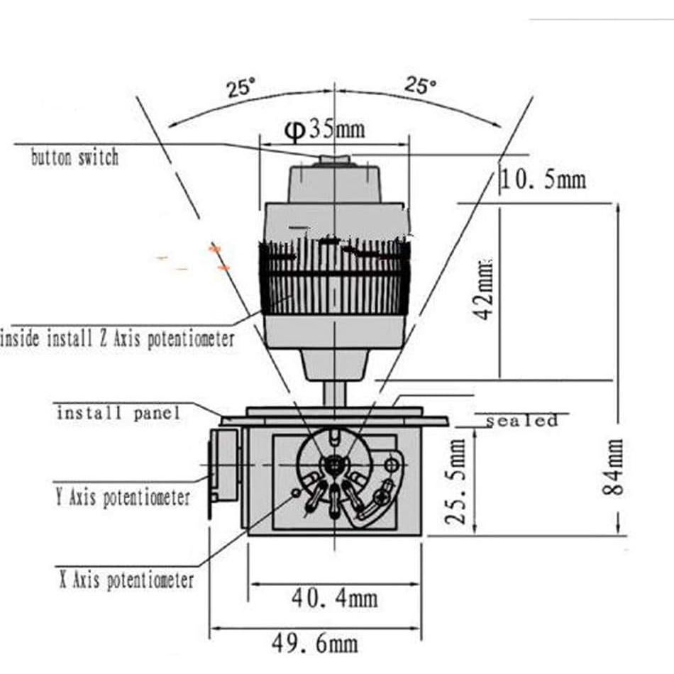 Joystick Potenciómetro 10K SaiDian SD082 para Control Automático