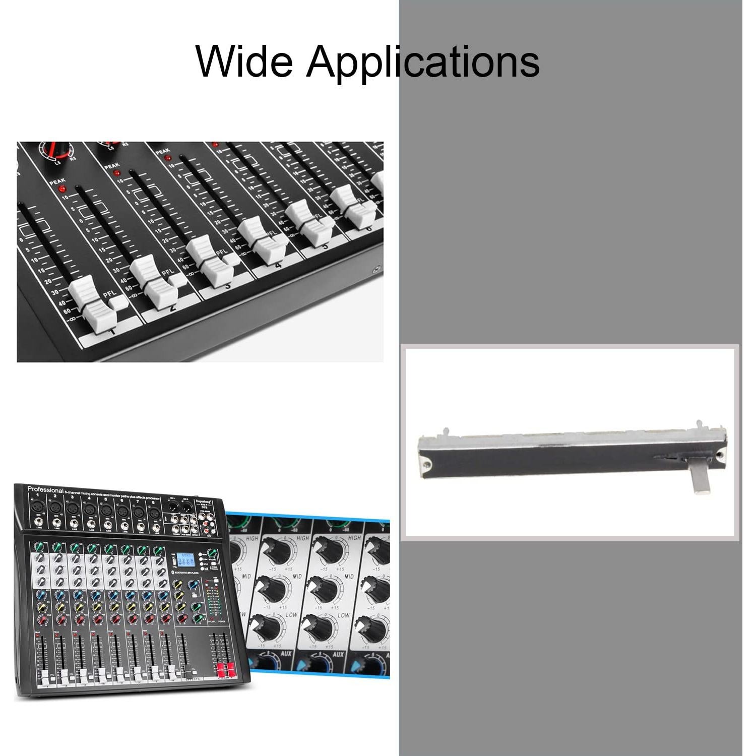 Potenciometro Deslizante Fielect 10K Ohm 5 Piezas 128mm