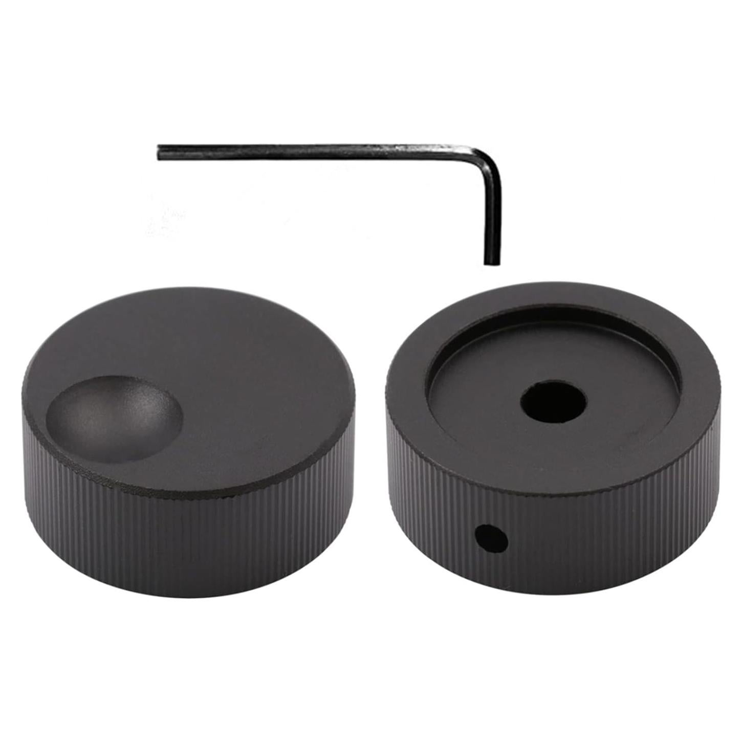 Perillas de Control de Potenciómetro Szliyands 32x13mm Aluminio Negro