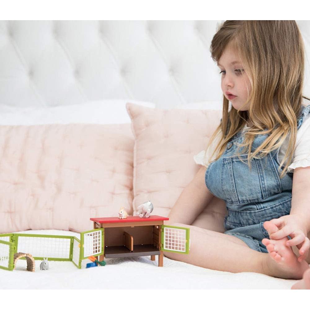 Set de Juguetes de Granja Schleich Casa de Conejos 8 Piezas