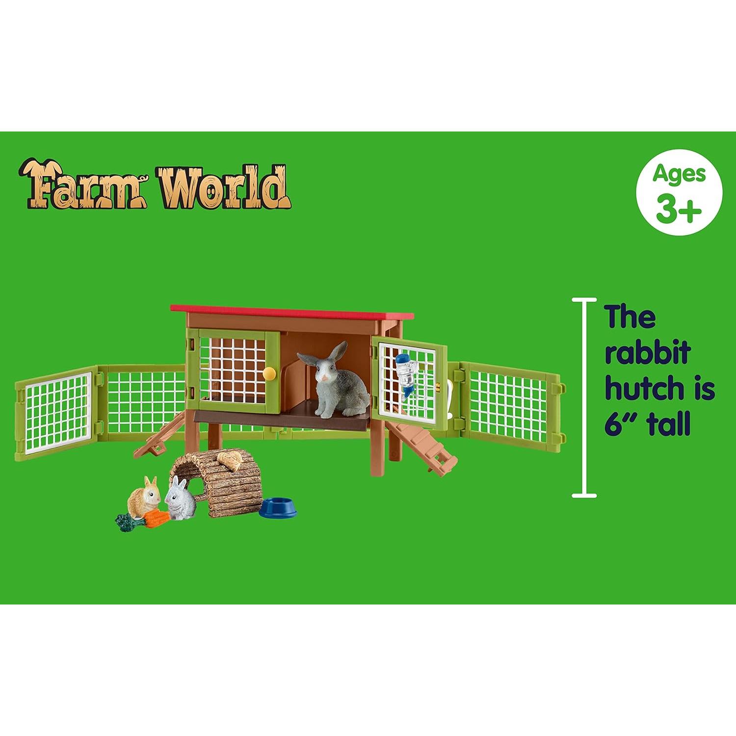 Set de Juguetes de Granja Schleich Casa de Conejos 8 Piezas