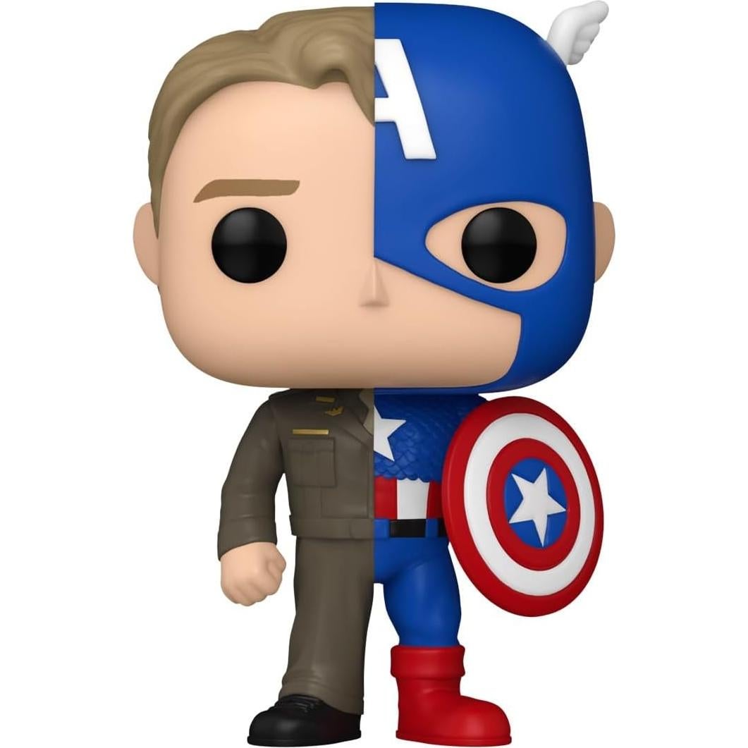 Funko Pop Marvel: Capitán América Steve Rogers - Figura 9.91 cm