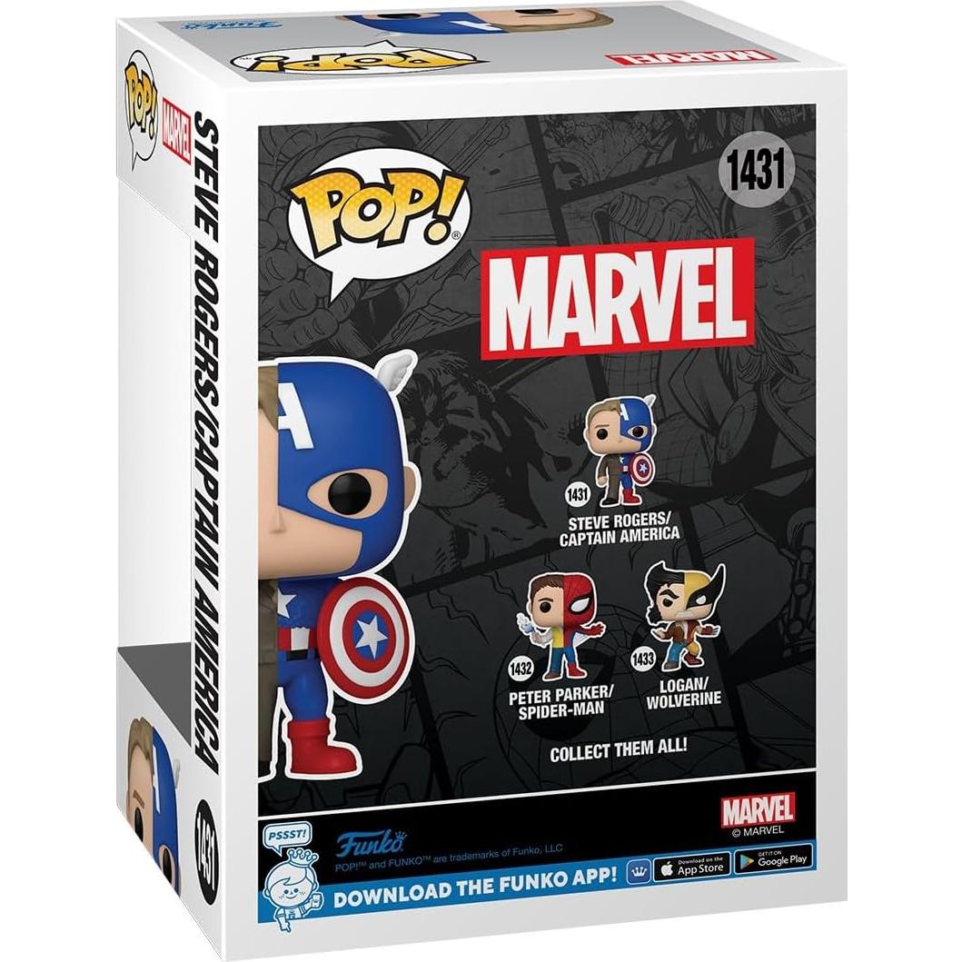 Funko Pop Marvel: Capitán América Steve Rogers - Figura 9.91 cm