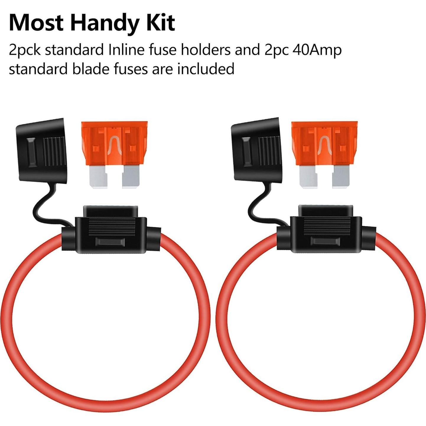 Soporte de Fusible Inline MulWark 10 AWG IP67 con 2 Fusibles 40AMP