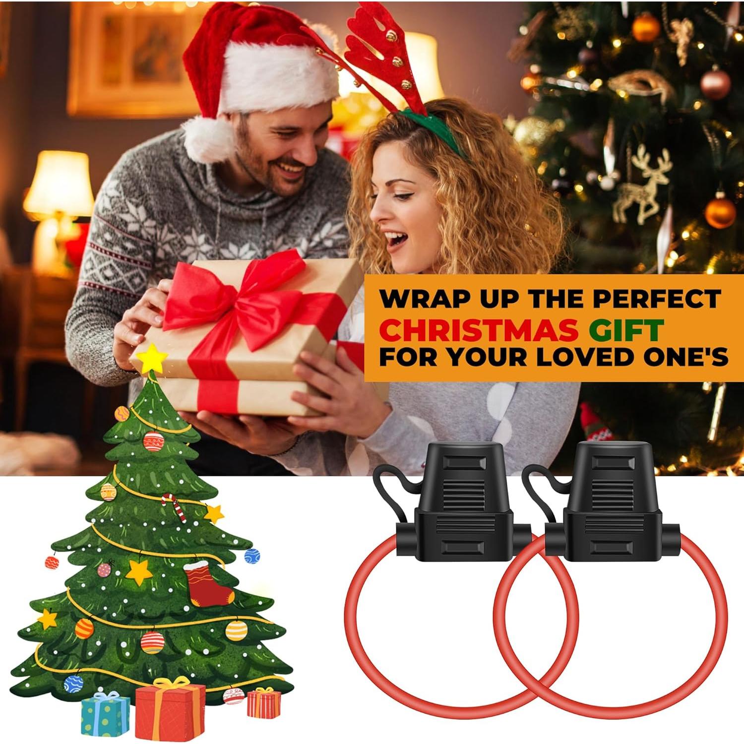 Soporte de Fusible Inline MulWark 10 AWG IP67 con 2 Fusibles 40AMP