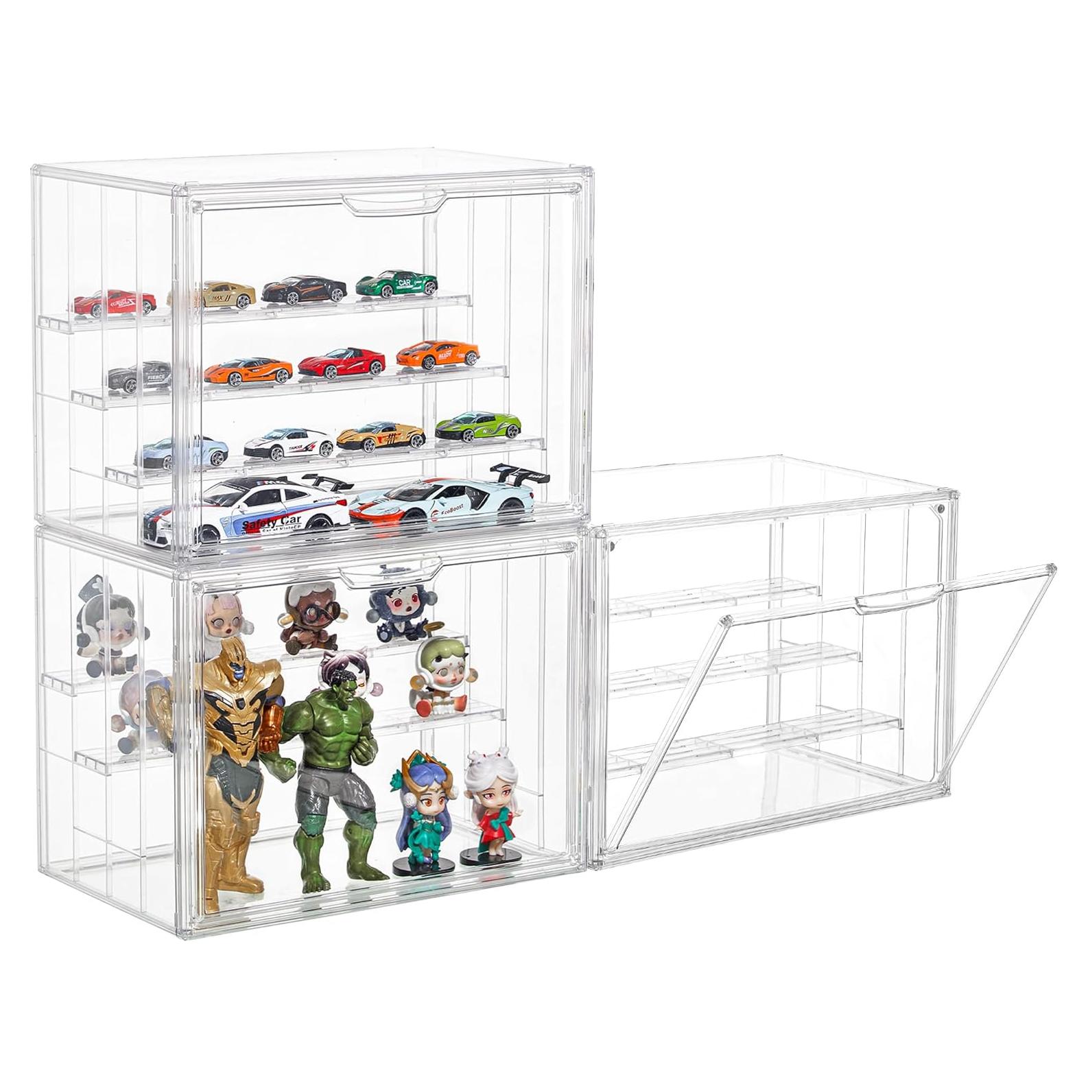 Caja de Exhibición Acrílica LXLXXL 3 Paquete Ajustable