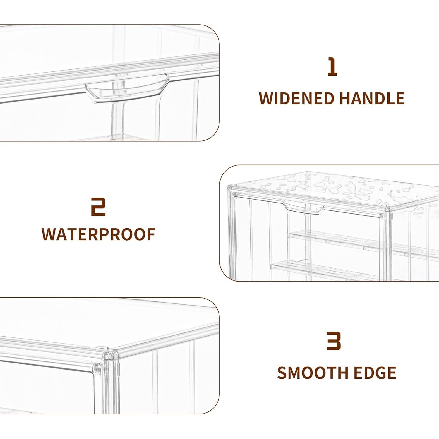 Caja de Exhibición Acrílica LXLXXL 3 Paquete Ajustable