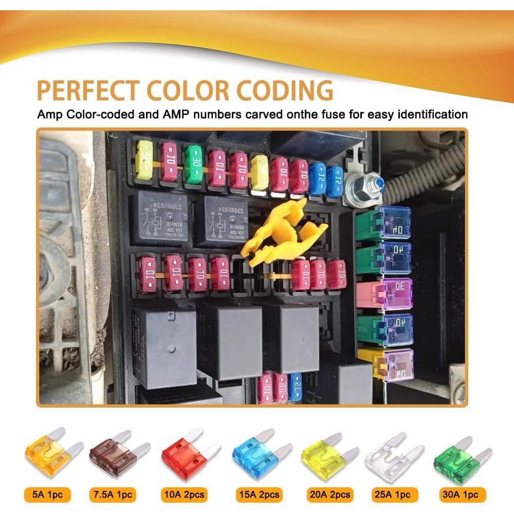 Kit de Fusibles Automotrices PACLVIO 10 Piezas 5A-30A