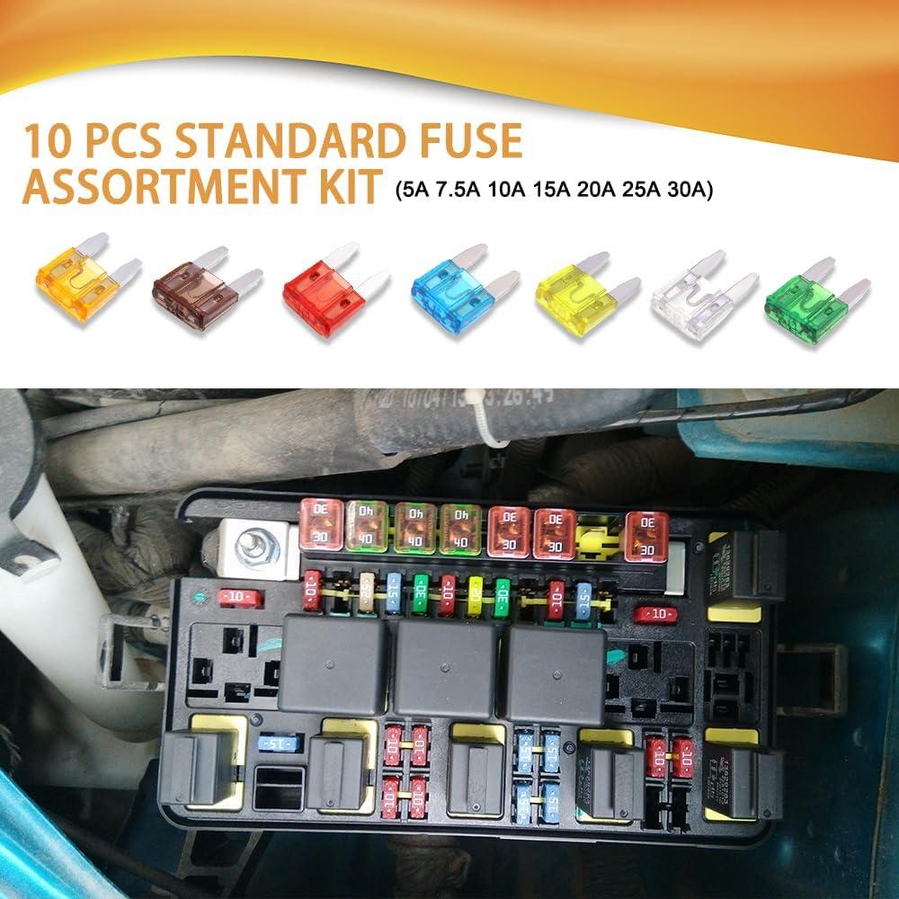 Kit de Fusibles Automotrices PACLVIO 10 Piezas 5A-30A