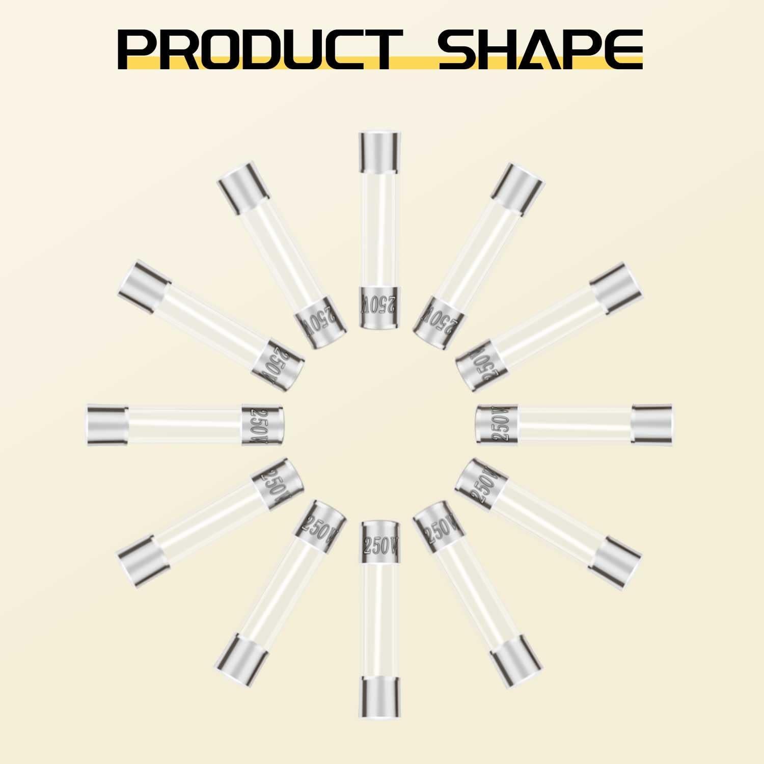 Kit de Fusibles de Vidrio Rápido Fundido Upvivi 180 Pcs 250V