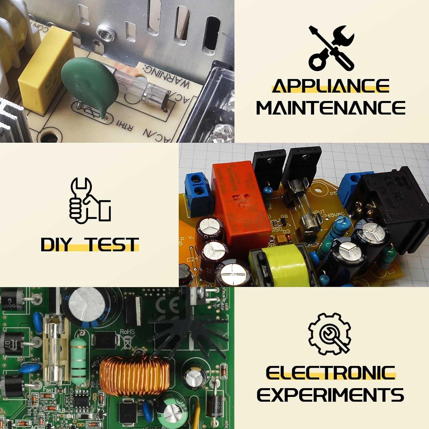 Kit de Fusibles de Vidrio Rápido Fundido Upvivi 180 Pcs 250V