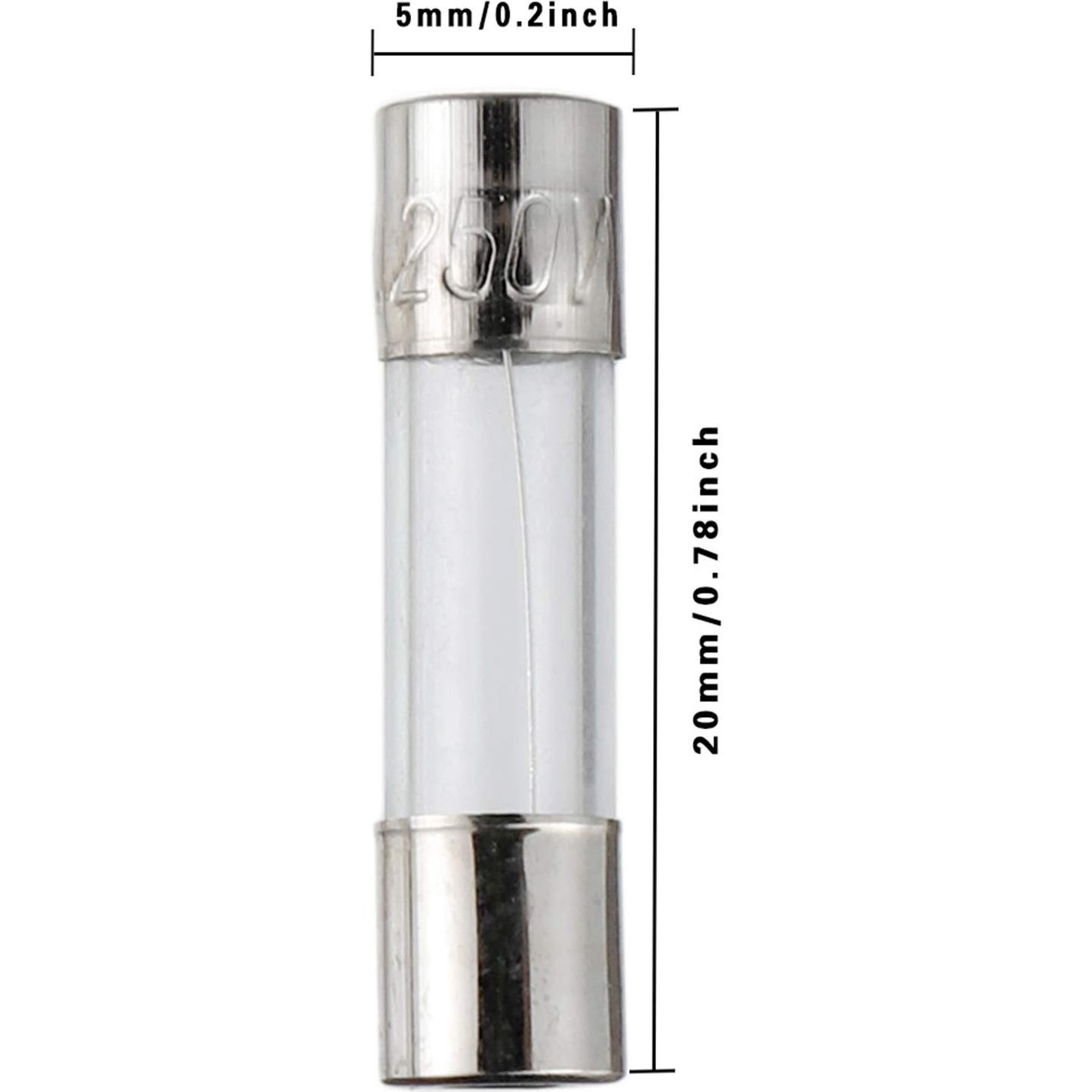 Kit de Surtido BOJACK de Portafusibles y Fusibles de Vidrio 5x20mm