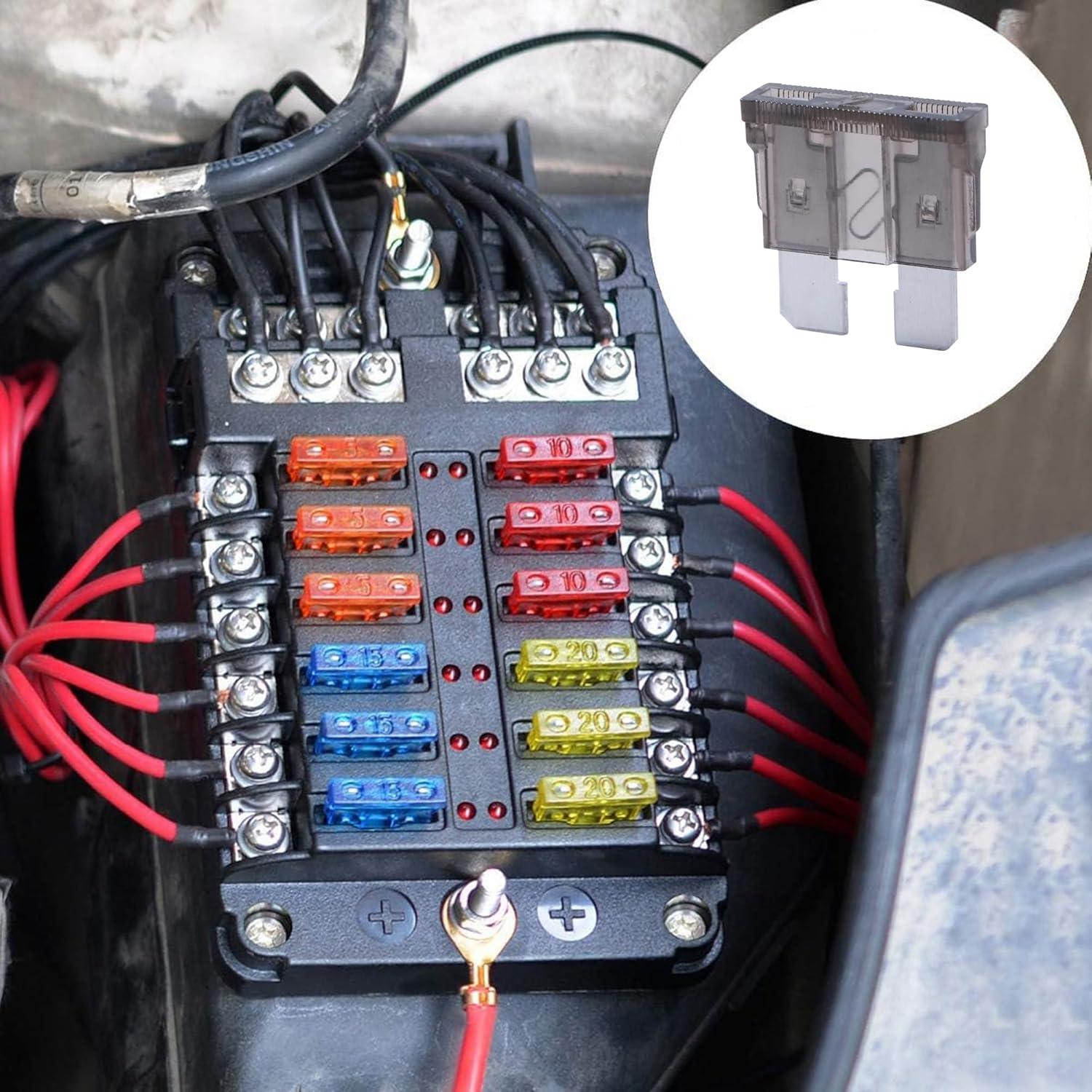 Paquete de 100 Fusibles Automáticos 2A JESUNK para Coche