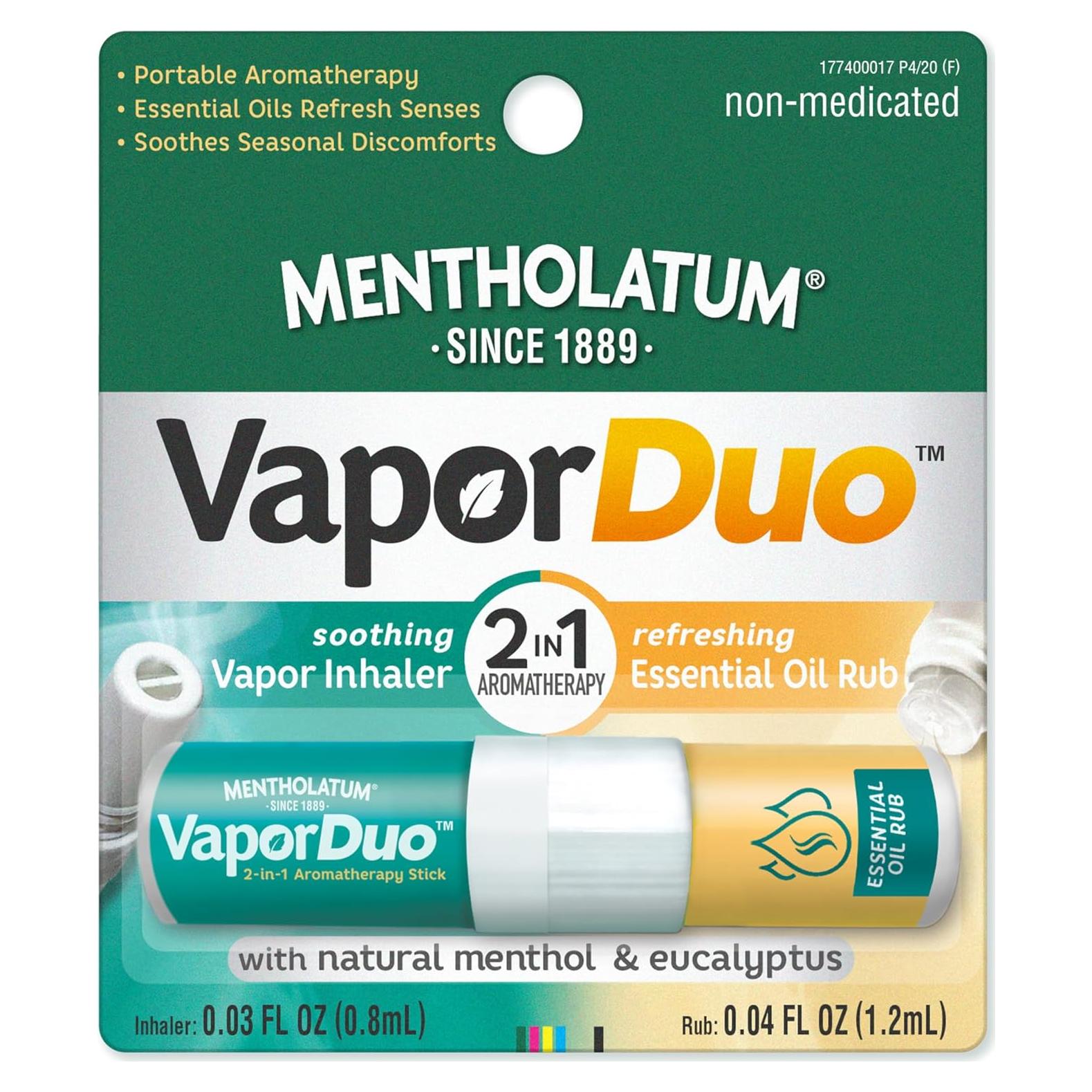 Inhalador de Vapor Mentholatum Duo 2-en-1 Alivio Nasal