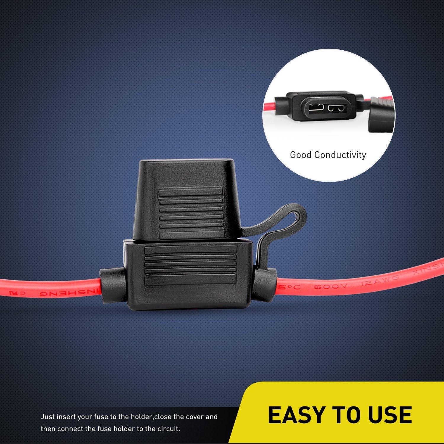 Soporte de Fusible ATC/ATO Nilight NI-FH01 14AWG 10 Piezas