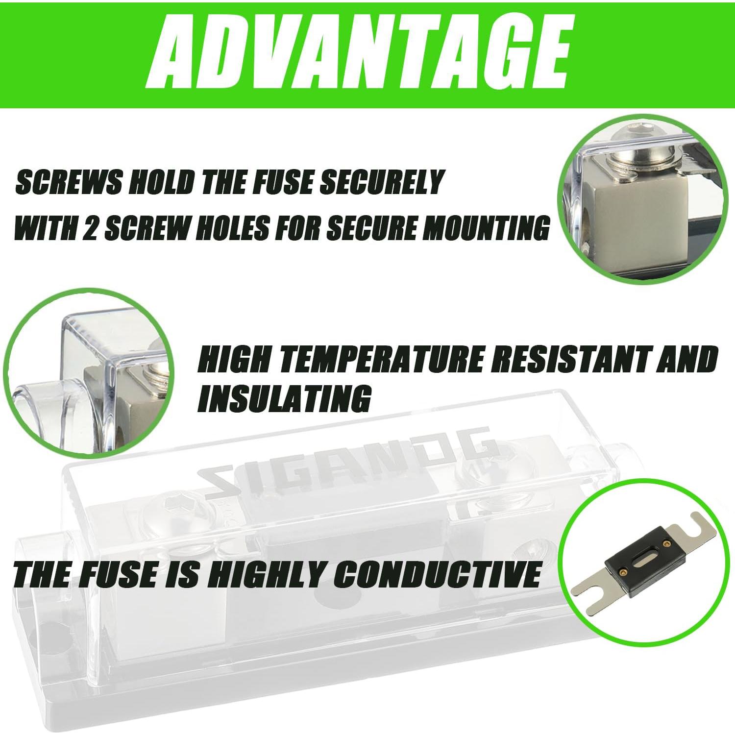 Soporte de Fusible ANL SIGANDG 150A para Audio