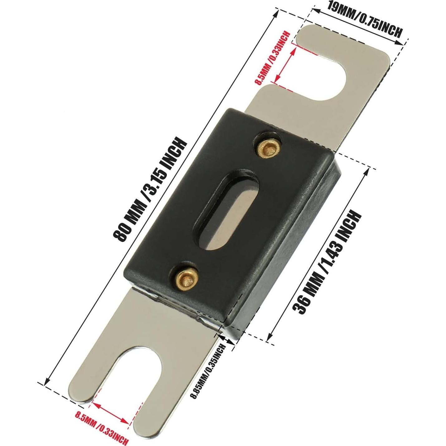Soporte de Fusible ANL BOJACK 300A para 0/2/4 AWG