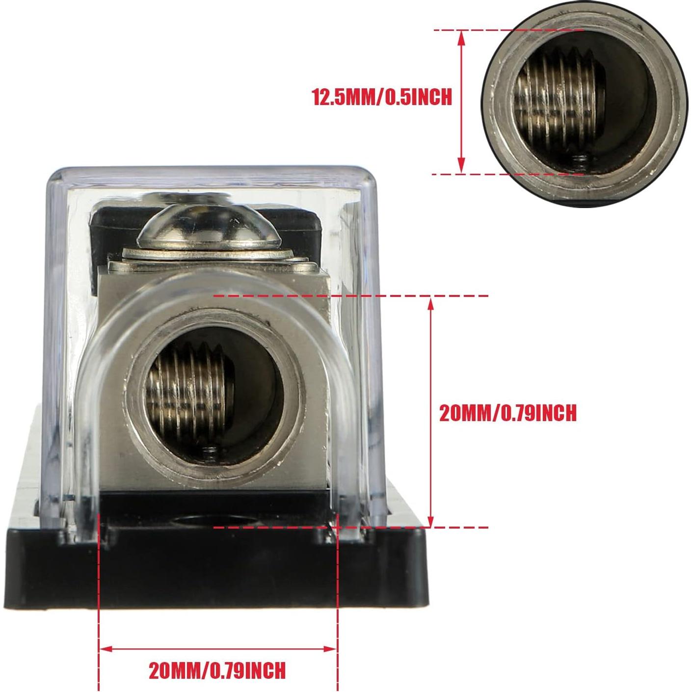 Soporte de Fusible ANL BOJACK 300A para 0/2/4 AWG
