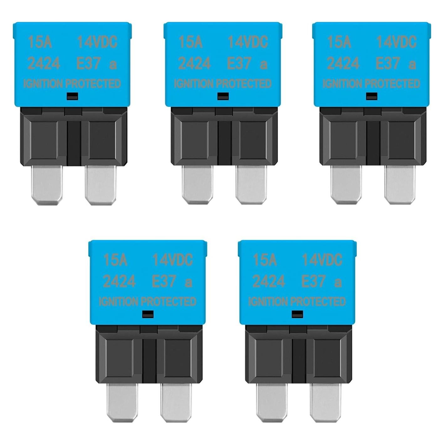 Fusible de cuchilla 15A Lenkrad - Reinicio automático - Paquete de 5