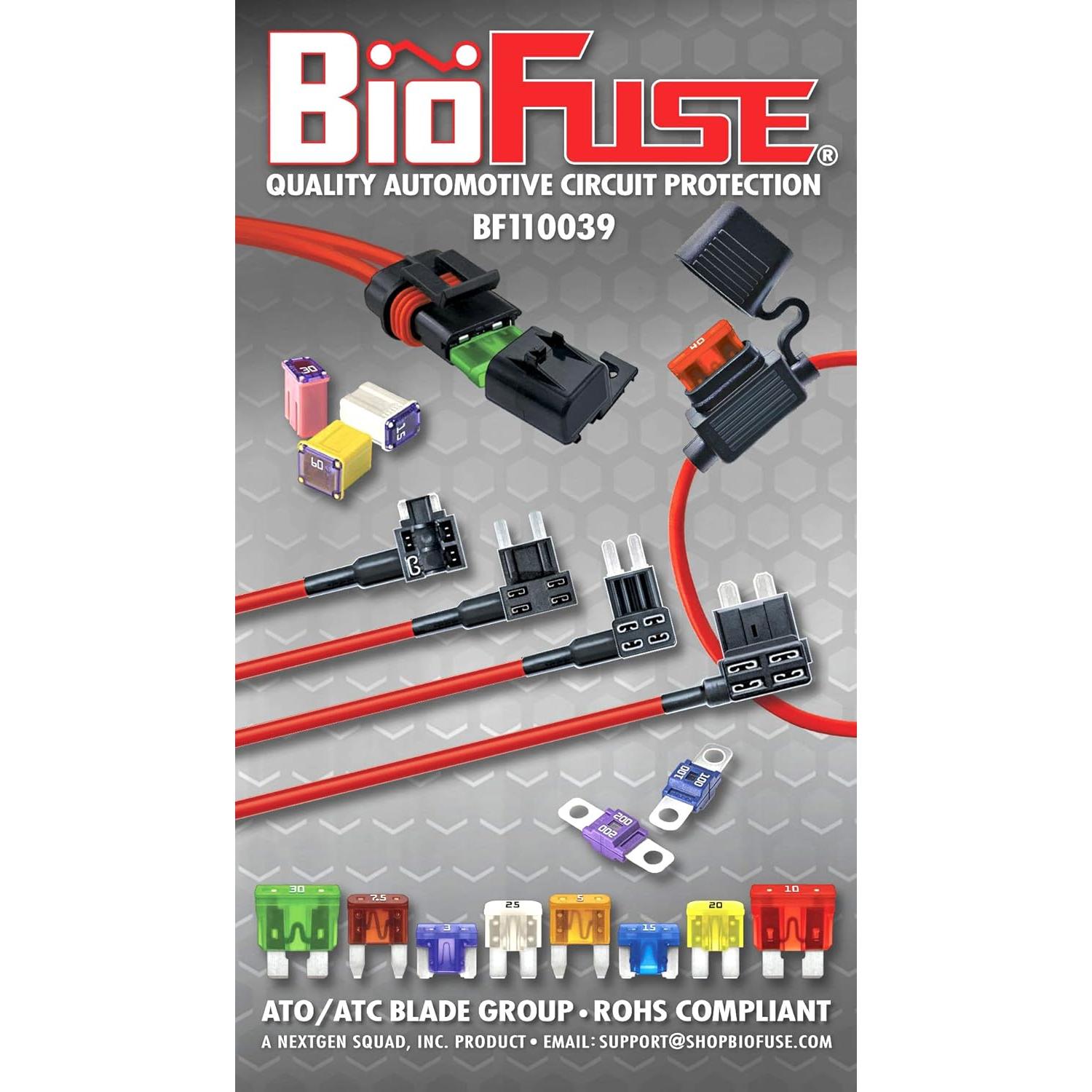 120 Fusibles Automotrices Estándar BioFuse 2A a 40A con Extractor