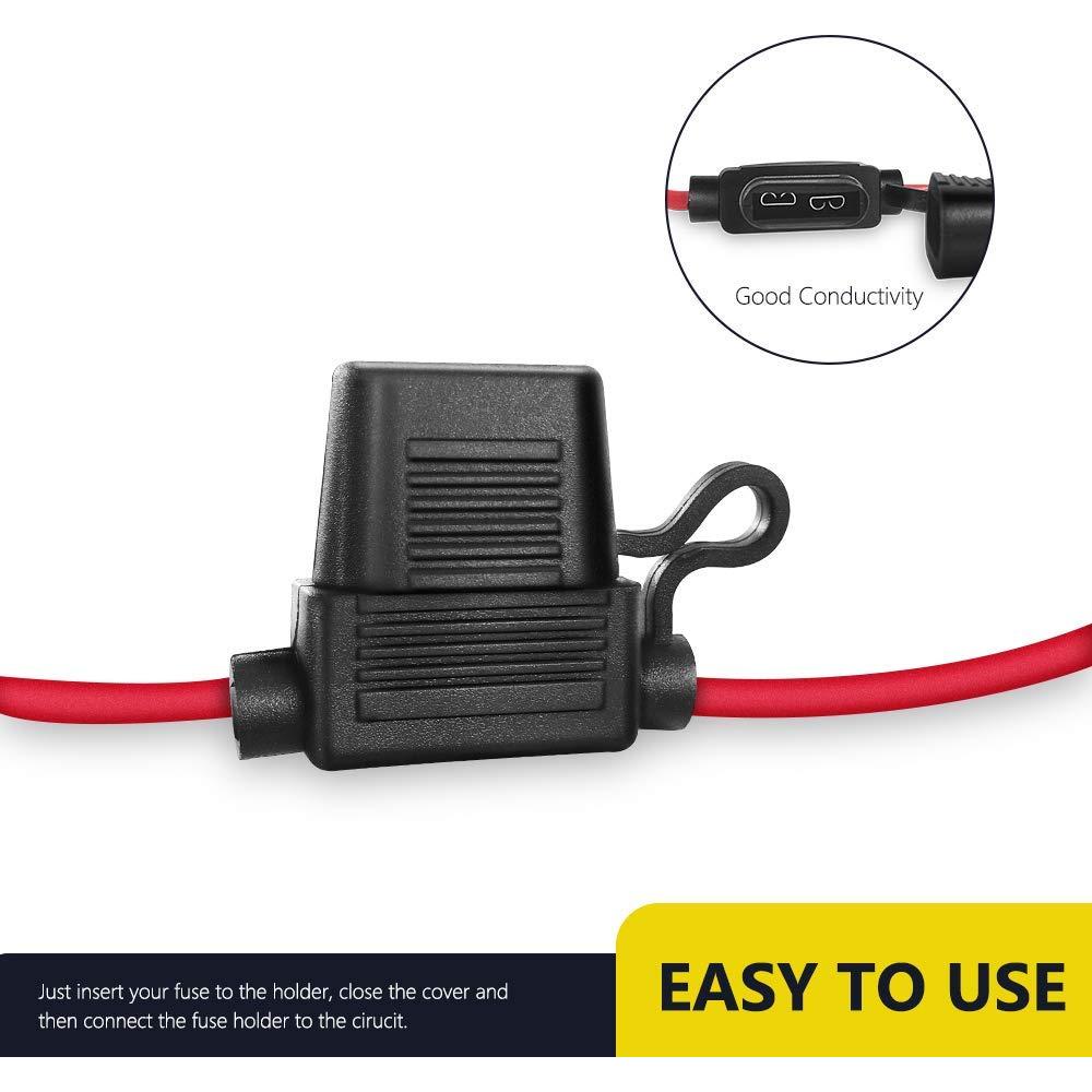 Soporte de Fusible Inline 12 AWG MCIGICM con Fusible 30A - Paquete de 5