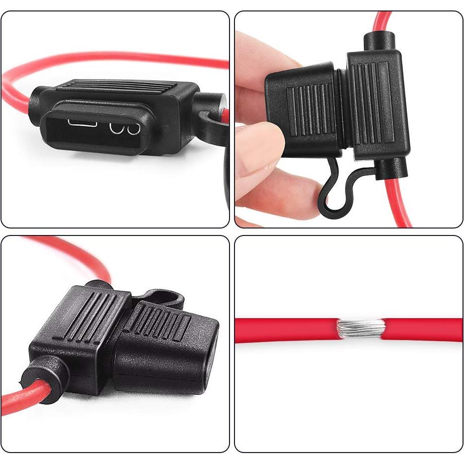 Soporte de Fusible Inline 12 AWG MCIGICM con Fusible 30A - Paquete de 5