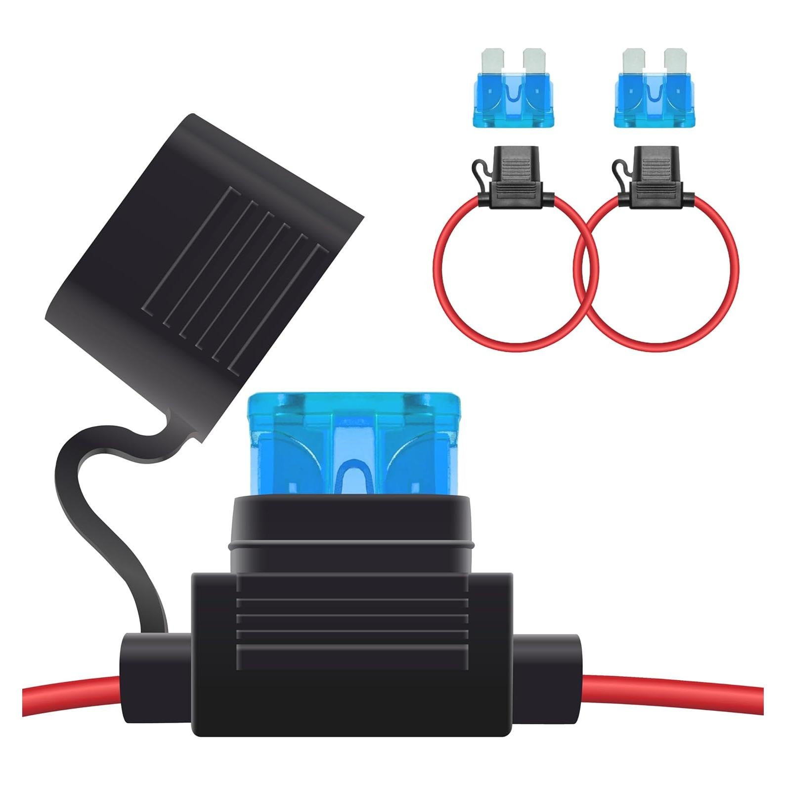 Soportes de Fusibles Inline 12V Ecocstm 16 AWG Impermeables