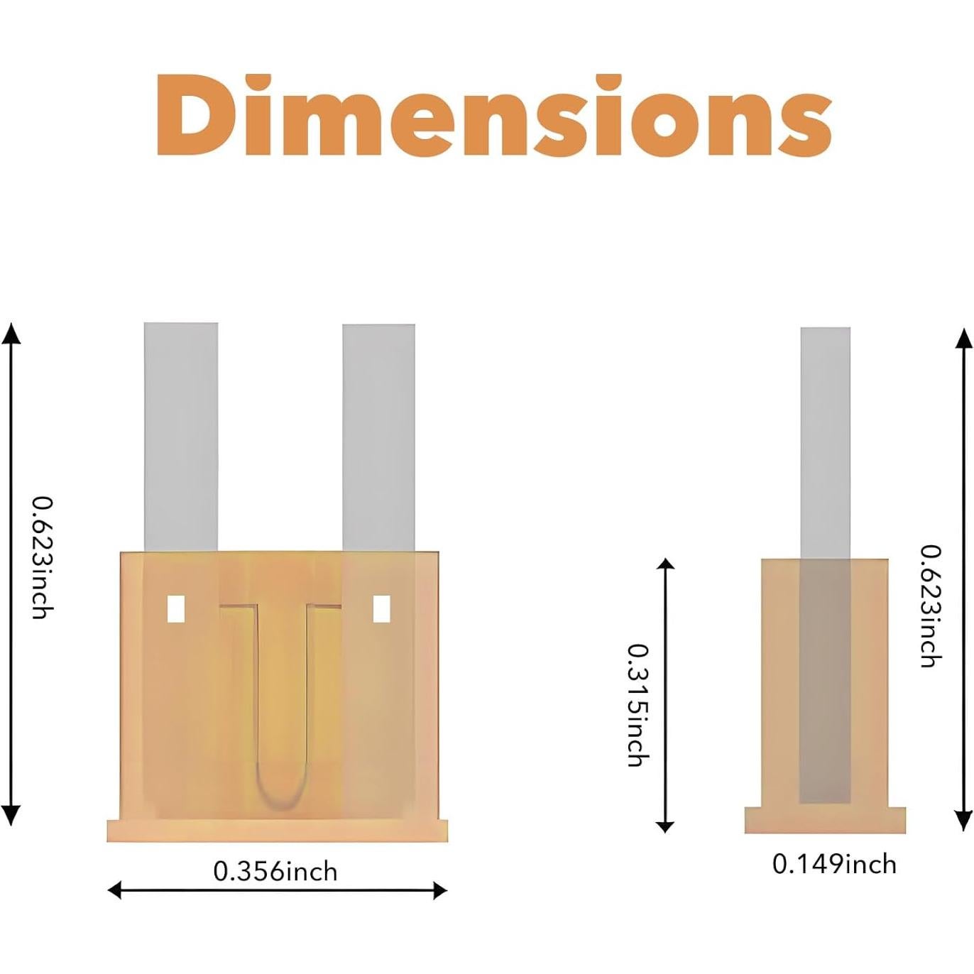 Kit de Fusibles Micro 2 Amliber 100Pcs para Automóviles 2A-35A