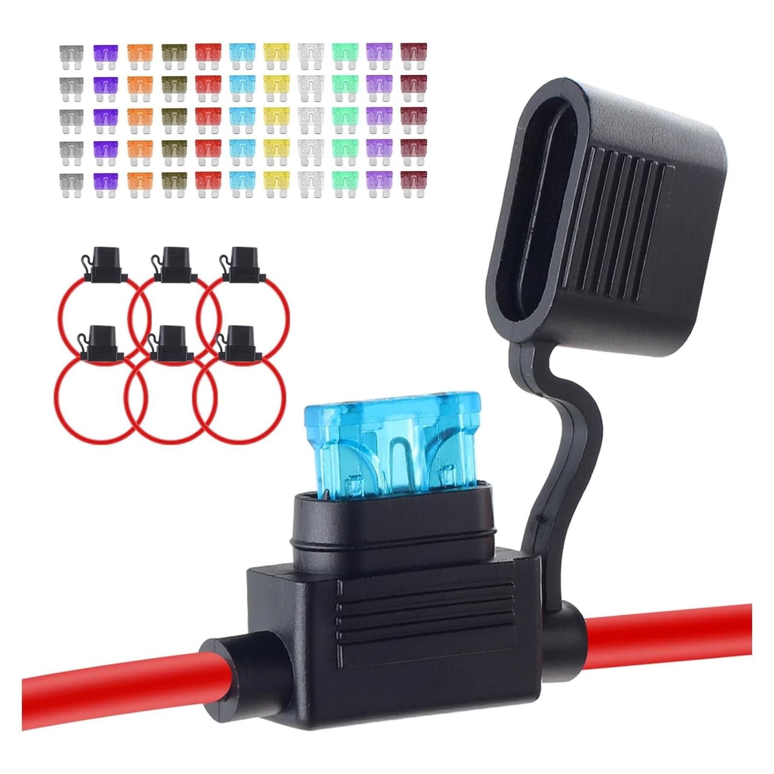 Paquete de 6 Soportes de Fusibles 12V YNZDRWA con 66 Fusibles