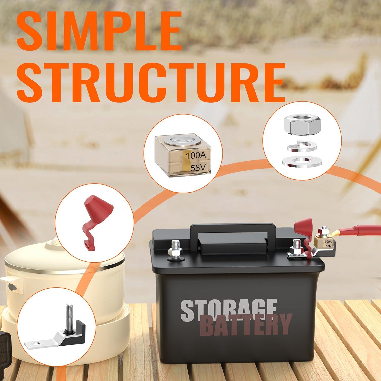 Fusible Terminal de Batería Joinfworld MRBF 100A 58V CC