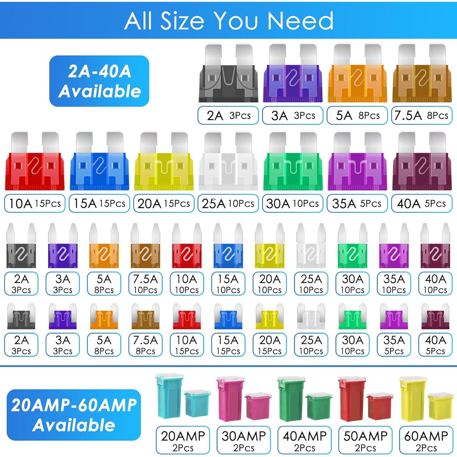 Kit de Fusibles Automotrices PACETAP 304 Piezas con Extractor