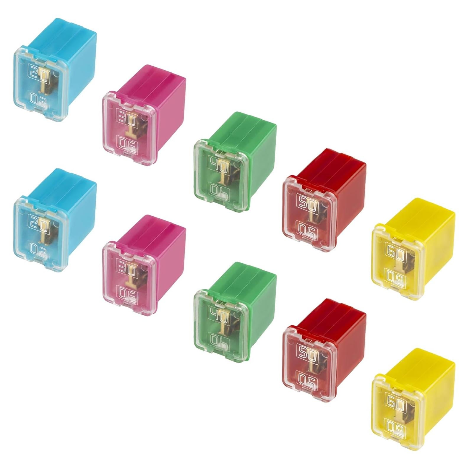 Kit de Fusibles Automotrices BFXM 10 PCS 20A-60A Perfil Bajo