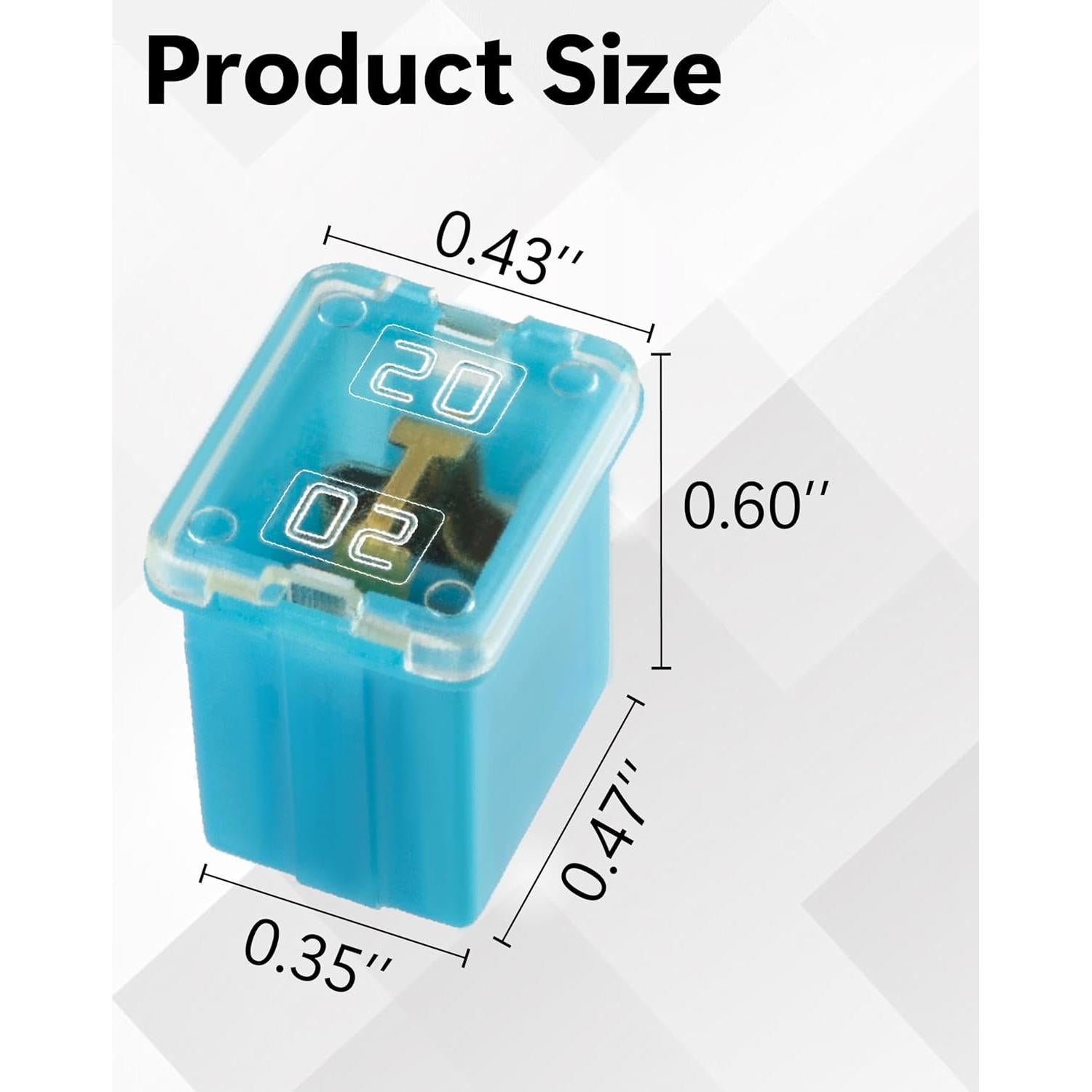 Kit de Fusibles Automotrices BFXM 10 PCS 20A-60A Perfil Bajo