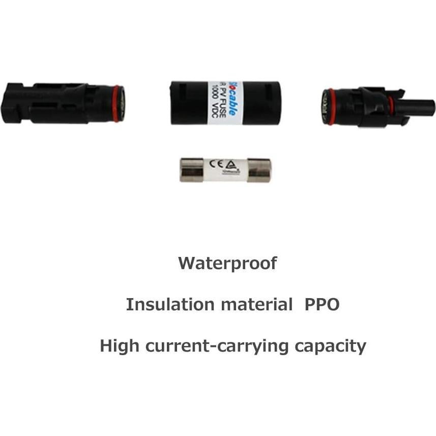 Conector MC4 Impermeable Renogy con Fusible 20A - Protección Solar