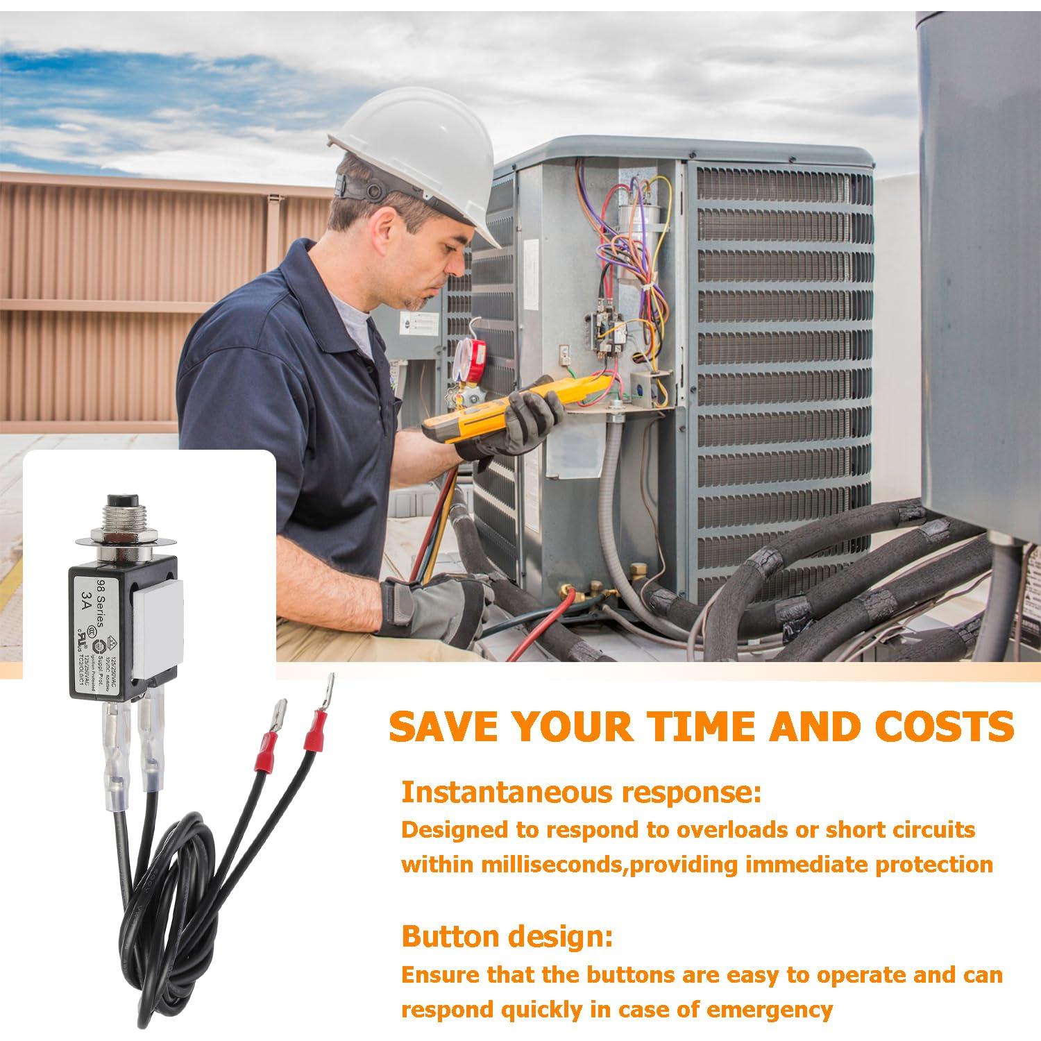 Fusible Reiniciable 3A y 5A HUAREW para Herramientas HVAC