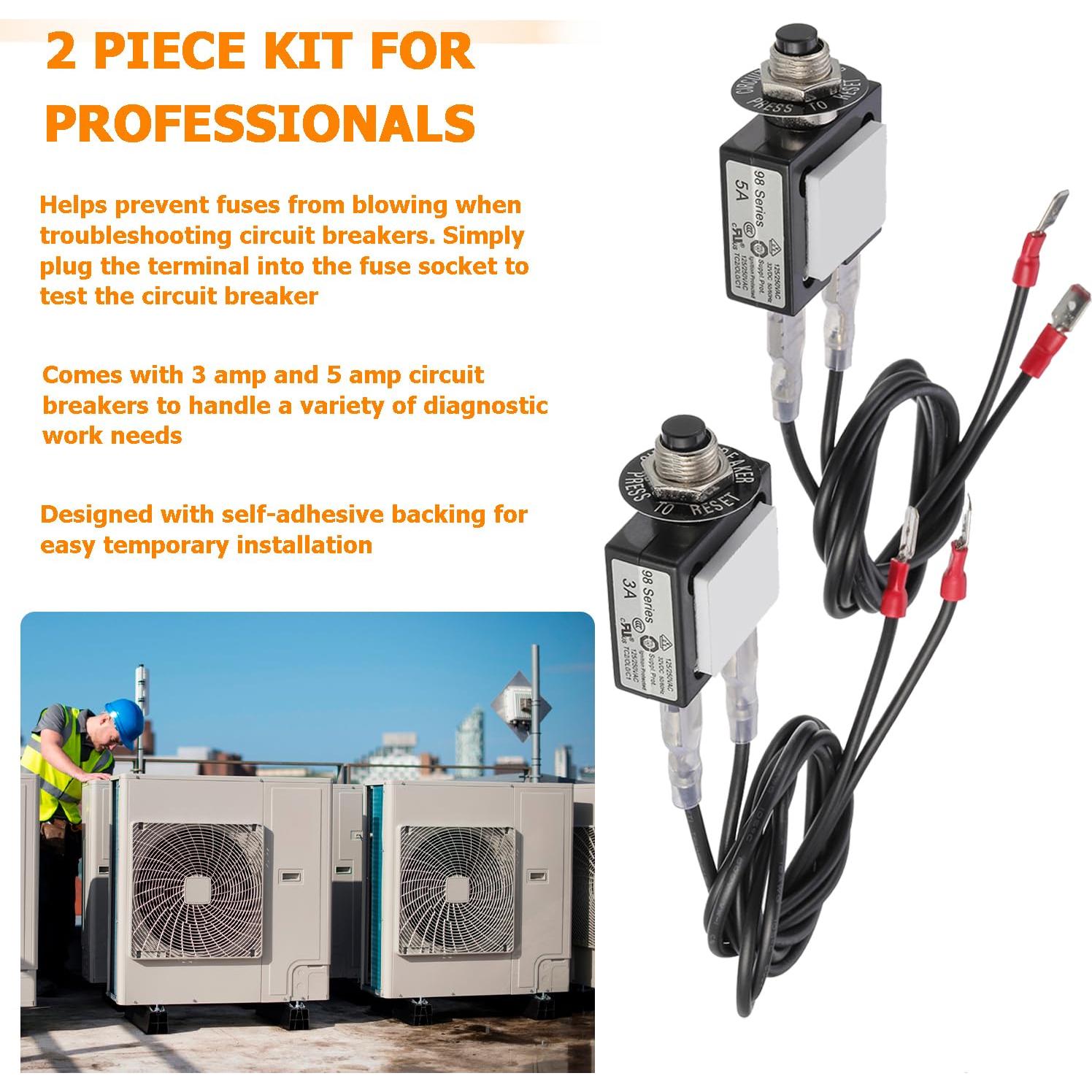 Fusible Reiniciable 3A y 5A HUAREW para Herramientas HVAC