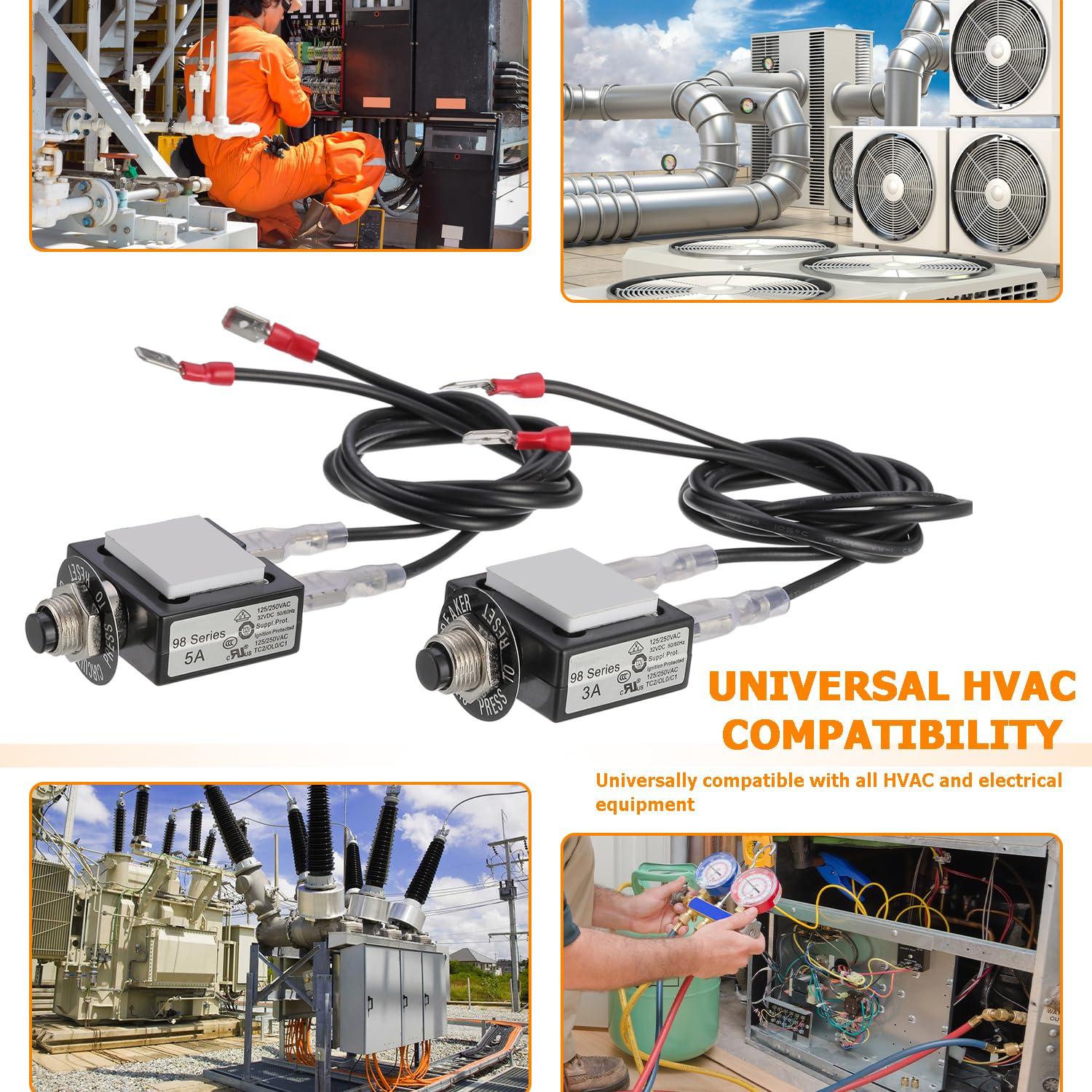 Fusible Reiniciable 3A y 5A HUAREW para Herramientas HVAC