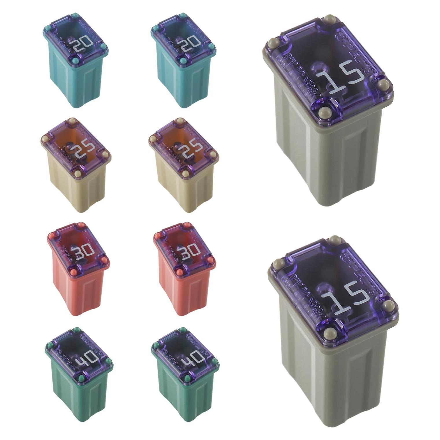 Kit de Fusibles Micro EPLZON 15A 20A 25A 30A 40A 32V - 10 Piezas