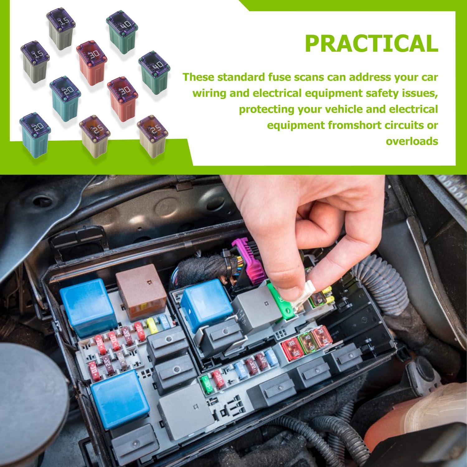 Kit de Fusibles Micro EPLZON 15A 20A 25A 30A 40A 32V - 10 Piezas