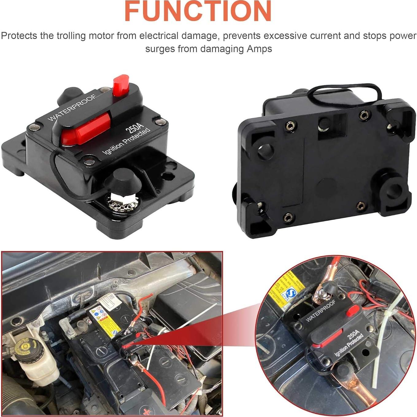 Interruptor de Circuito 60A Erayco Impermeable 12V-48V CC