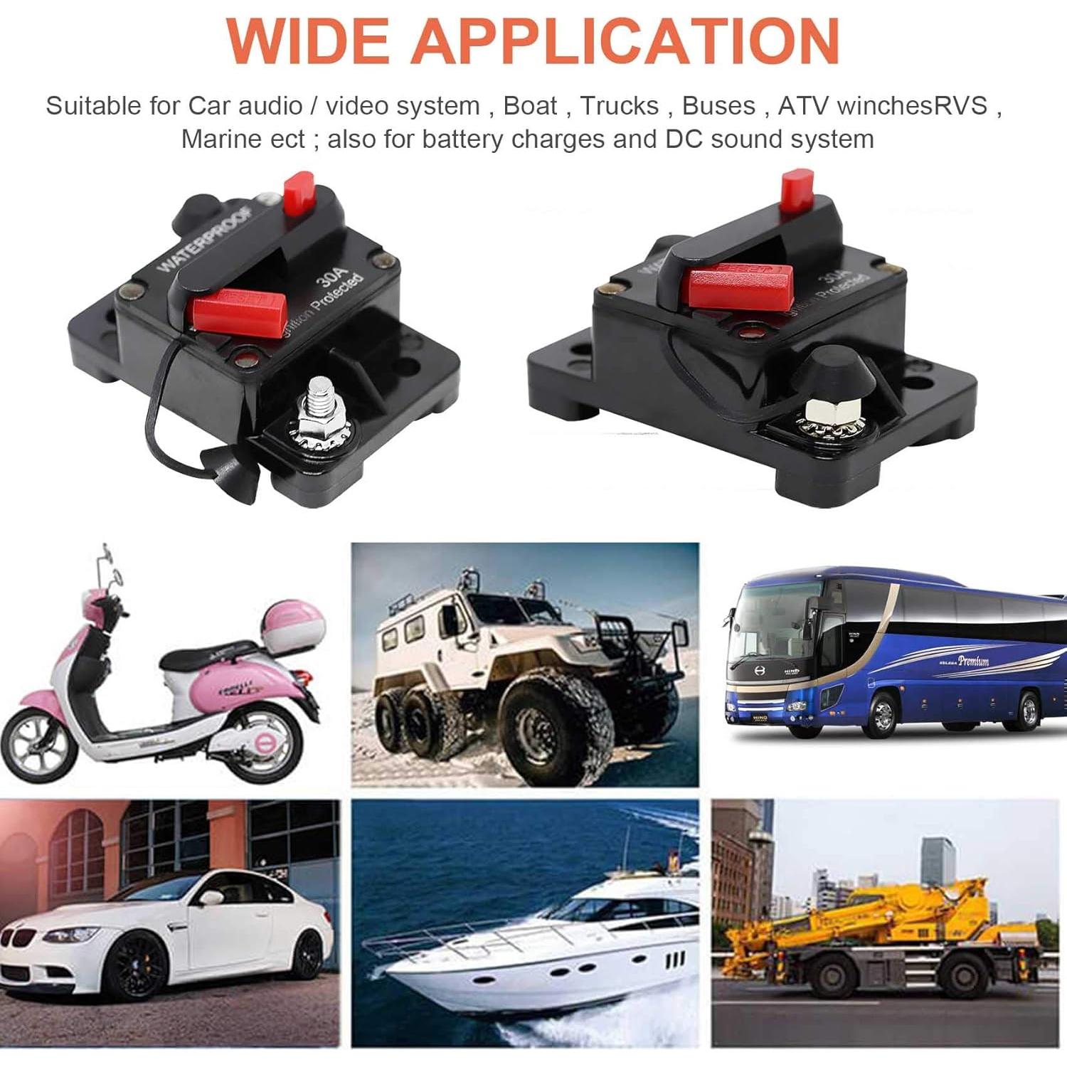 Interruptor de Circuito 60A Erayco Impermeable 12V-48V CC